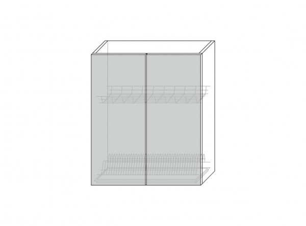  Vilma, шкаф настенный для сушки посуды 2D/60-29-2 (белый / белый глянец)