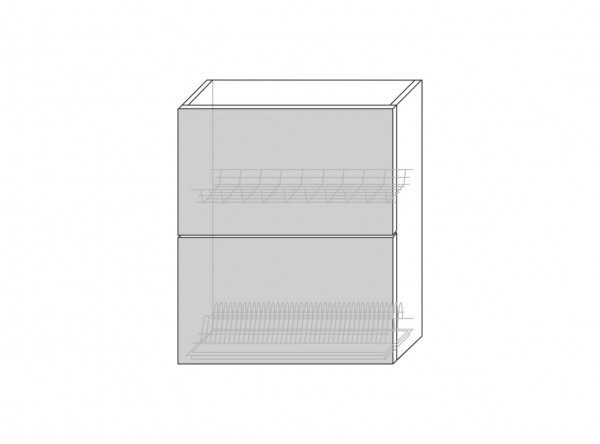  Vilma, шкаф настенный для сушки посуды 2DG/60-29-2 (белый / белый глянец)
