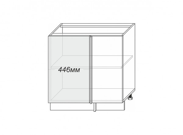 Vilma, шкаф-стол угловой 1D/80-1-51 (белый / белый глянец)