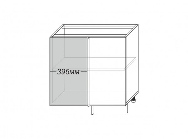  Vilma, шкаф-стол угловой 1D/80-51 (белый / белый глянец)