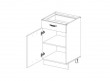  Кухонный шкаф-стол Alesia 1D1S/50-F1 сосна винтаж