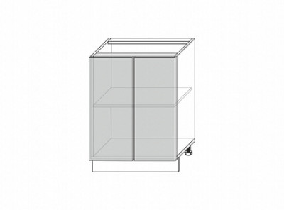 Grand, шкаф-стол 2D/60-46 (серый / дуб английский)