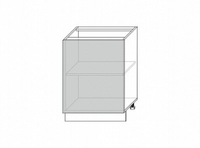 Grand, шкаф-стол 1D/60-46 (серый / дуб английский)