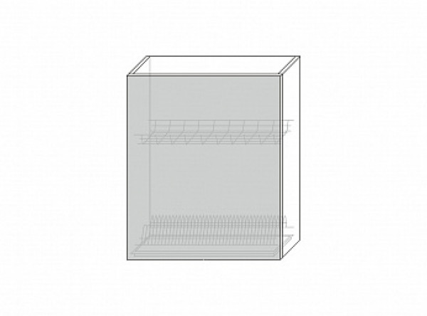  Grand, шкаф настенный для сушки посуды 1D/60-29-2 (белый / дуб йорк песочный)