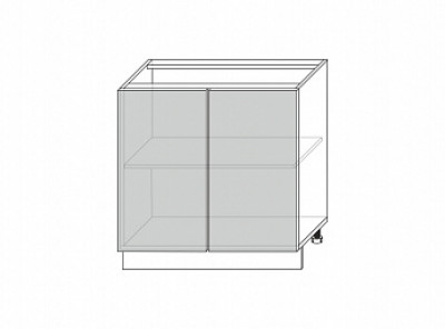 Grand, шкаф-стол 2D/80-51 (белый / дуб йорк песочный)