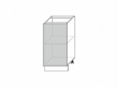 Grand, шкаф-стол 1D/40-46 (серый / дуб йорк песочный)