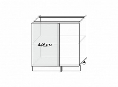 Luna, шкаф-стол угловой 1D/80-1-51 (белый / белый глянец)