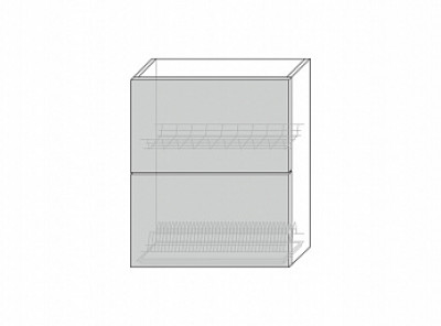 Otto, шкаф настенный для сушки посуды 2DG/60-29-2 (белый / шпон дуба белый)