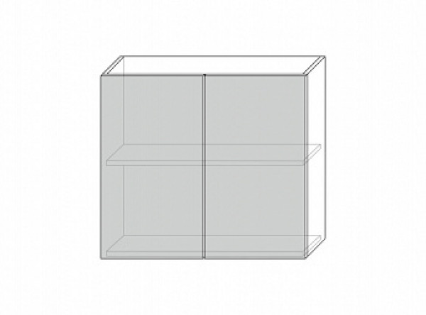  Tapio, шкаф настенный 2D/80-29 (серый / дуб снежный)