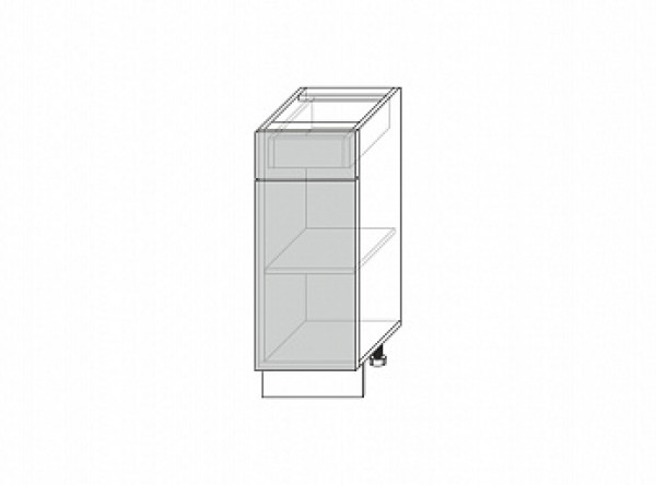  Tapio, шкаф-стол 1D1S/30-51 (белый / дуб снежный)