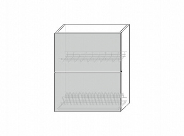  Vilma, шкаф настенный для сушки посуды 2DG/60-29-2 (белый / белый глянец)