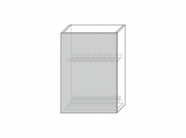  Vilma, шкаф настенный для сушки посуды 1D/50-29-2 (белый / капучино глянец)