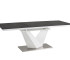 Обеденный стол SIGNAL Alaras II 120 раскладной, черный+белый лак, 120-180/80/75