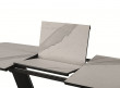  Обеденный стол SIGNAL Armani Ceramic 160 раскладной, черный матовый/матовая сталь, 160-220/90/76