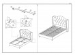  Кровать SIGNAL Aspen Velvet (180*200) серый/дуб
