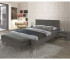 Кровать SIGNAL Azurro Velvet (140*200) серый/дуб