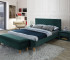 Кровать SIGNAL Azurro Velvet (140*200) зеленый/дуб