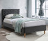 Кровать SIGNAL Azurro Velvet (90*200) серый/дуб