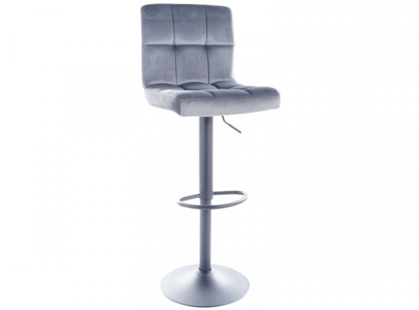  Барный стул SIGNAL C-105 Velvet серый/черный матовый