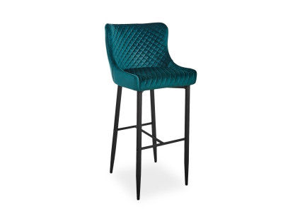 Барный стул SIGNAL Colin B H-1 Velvet зеленый/черный матовый
