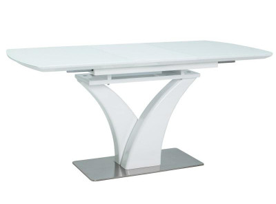 Обеденный стол SIGNAL Faro 120 раскладной, белый, 120-160/80/76