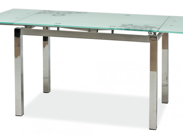  Обеденный стол SIGNAL GD-017 раскладной, белый/хром, 110-170/74/75