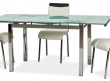  Обеденный стол SIGNAL GD-017 раскладной, белый/хром, 110-170/74/75