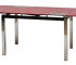 Обеденный стол SIGNAL GD-017 раскладной, красный/хром, 110-170/74/75