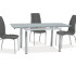 Обеденный стол SIGNAL GD-018 раскладной, белый/хром, 110-170/74/75