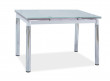  Обеденный стол SIGNAL GD-018 раскладной, белый/хром, 110-170/74/75