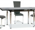 Обеденный стол SIGNAL GD-018 раскладной, черный/хром, 110-170/74/75