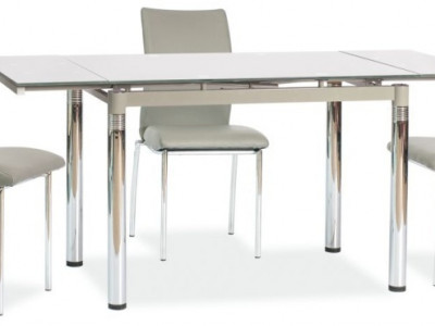 Обеденный стол SIGNAL GD-018 раскладной, серый/хром, 110-170/74/75