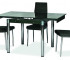 Обеденный стол SIGNAL GD-082 раскладной, черный/хром, 80-131/80/75
