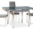 Обеденный стол SIGNAL GD-082 раскладной, серый/хром, 80-131/80/75