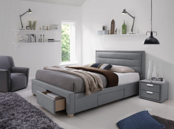  Кровать SIGNAL Ines (160*200) серый