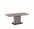 Обеденный стол SIGNAL Leonardo 140 раскладной, серый+черный, 140-180/80/76
