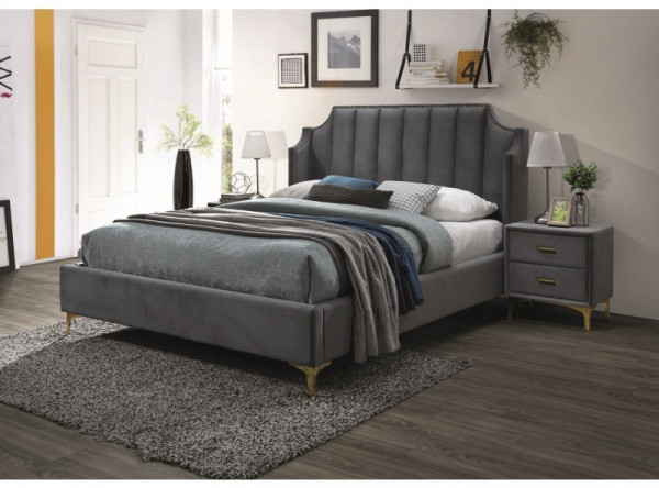  Кровать SIGNAL Monako Velvet (160*200) серый
