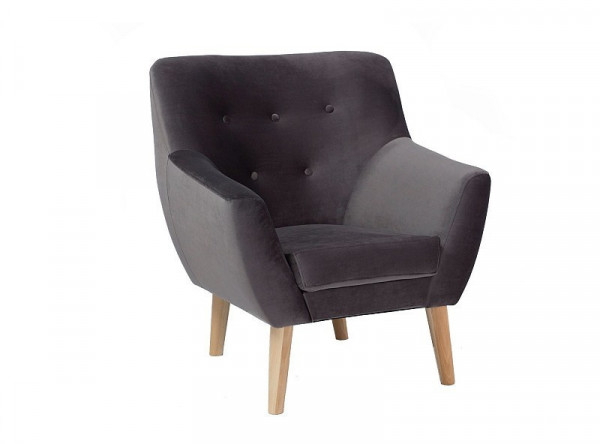  Кресло SIGNAL Nordic 1 Velvet серый