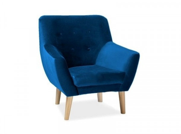  Кресло SIGNAL Nordic 1 Velvet темно-синий
