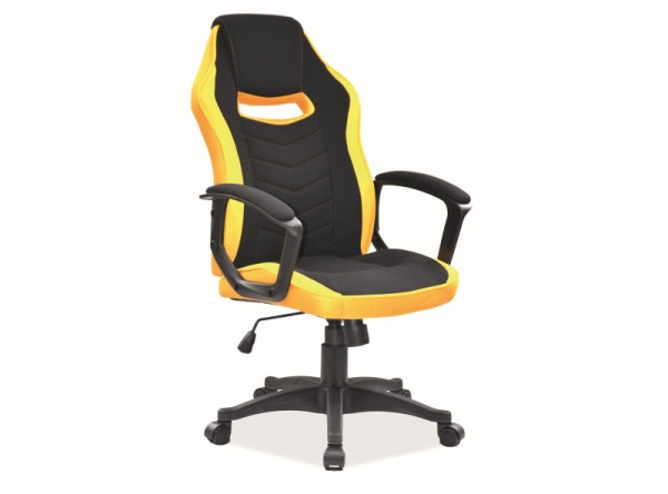  Кресло компьютерное SIGNAL Camaro черный+желтый/черный