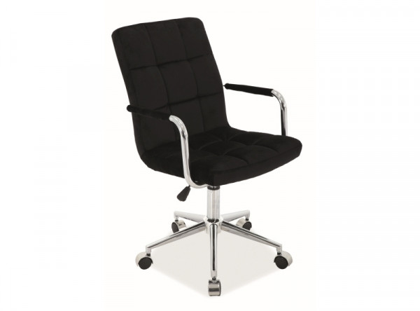  Кресло компьютерное SIGNAL Q-022 Velvet черный/хром