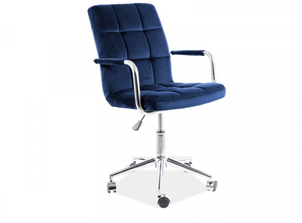  Кресло компьютерное SIGNAL Q-022 Velvet темно-синий/хром