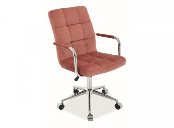  Кресло компьютерное SIGNAL Q-022 Velvet античный розовый/хром