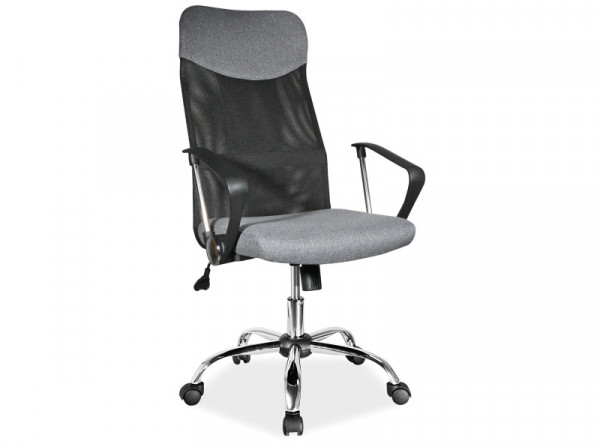  Кресло компьютерное SIGNAL Q-025M серый+черный/хром