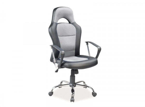  Кресло компьютерное SIGNAL Q-033 серый/хром