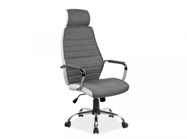  Кресло компьютерное SIGNAL Q-035 серый/хром