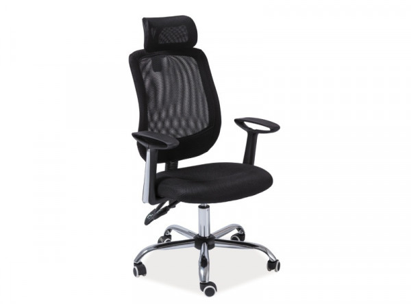  Кресло компьютерное SIGNAL Q-118 черный/хром