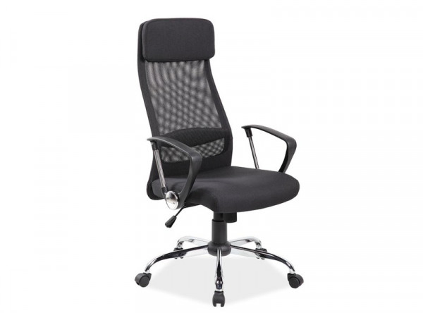  Кресло компьютерное SIGNAL Q-345 черный/хром