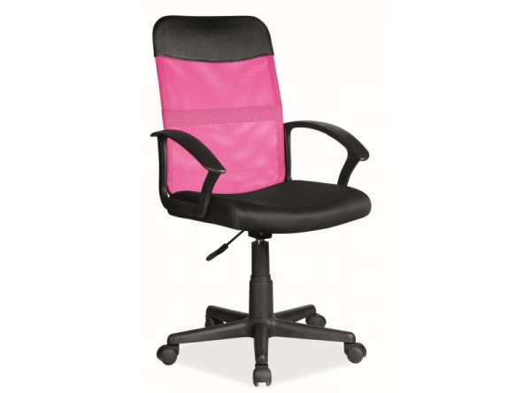  Кресло компьютерное SIGNAL Q-702 черный+розовый/черный