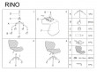  Кресло компьютерное SIGNAL Rino белый+черный/черный